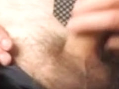 Suited dad wank and cum for the cam