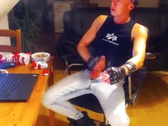 Buffalo Boots Smoke and Jack Off in Constricted Jeans