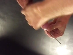 Cock urethal insertion with cum