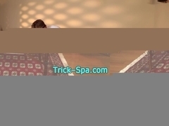 Hot blonde sucks masseur