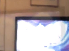 Solo babe watching porn