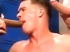 gay threesome in the lockerroom