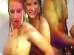 Sexy pornstars fucking at popcorn party with lucky guys